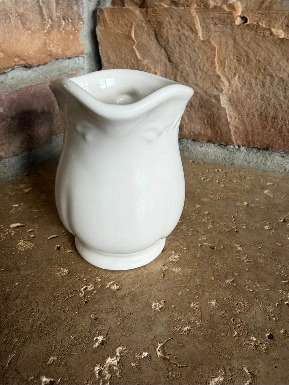 Pfaltzgraff Cream Creamer with Embossed Border